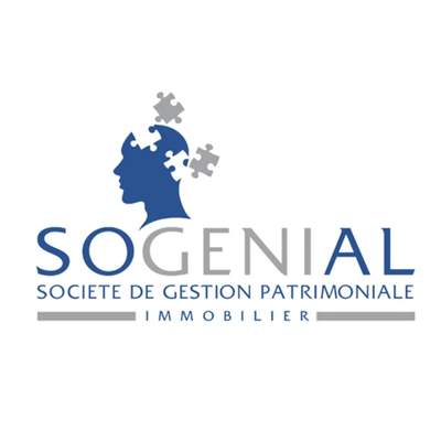 Logo de la société Sogenial avec les SCPI Cœur de régions, Cœur d'Europe, cœur de ville. 5 mois de loyers offerts