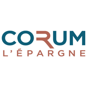 logo de la société de Gestion Corum, avec notamment les SCPI Corum Origin, Corum Eurion, Corum XL, Corum USA. et l'assurance Corum Life