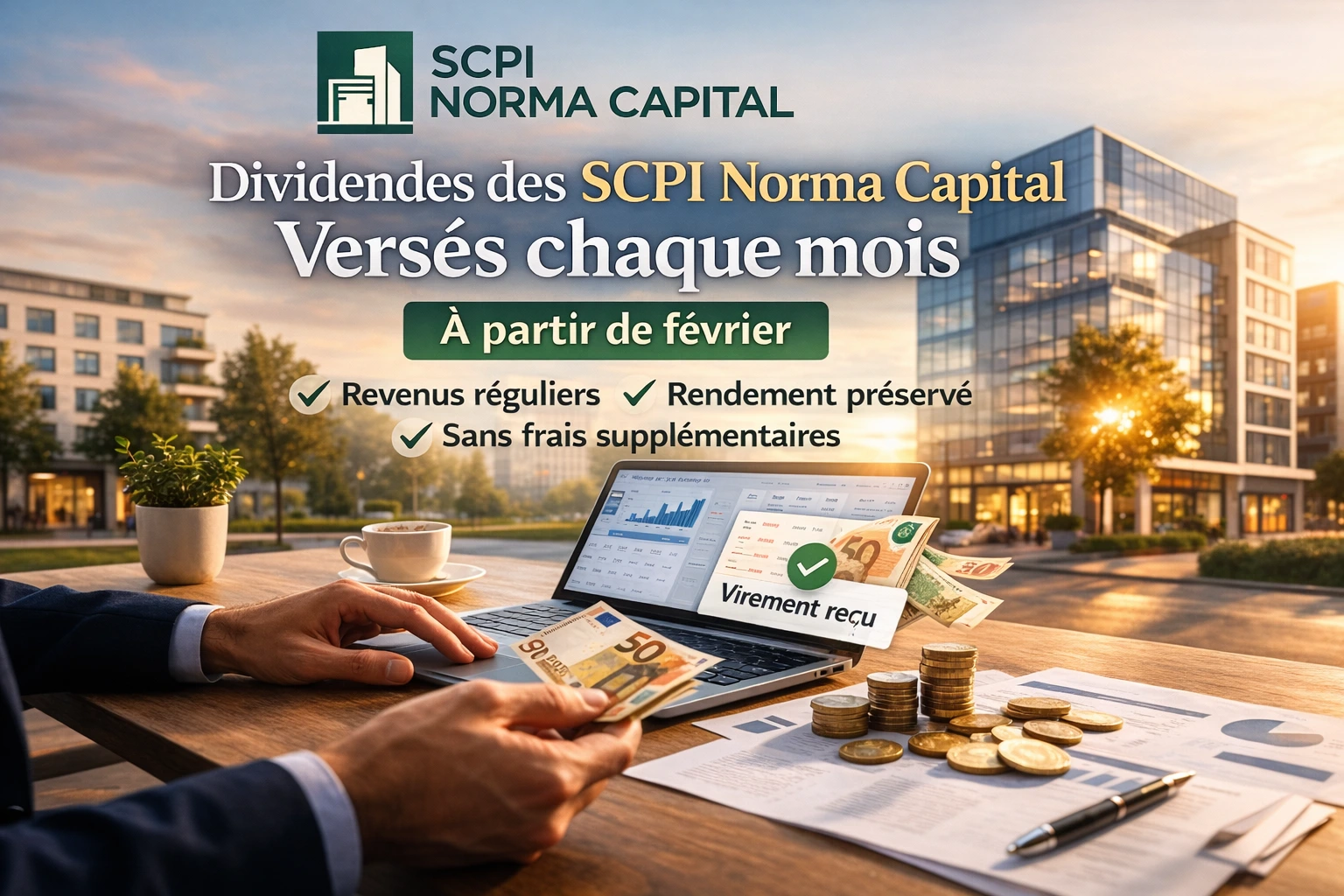 a partir de février 2026, les dividendes seront versés mensuellement sur les scpi de la société Norma Capital