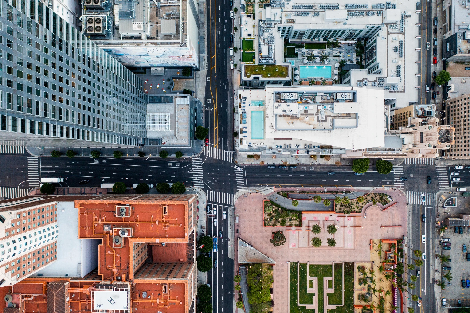 image vu de haut de la skyline